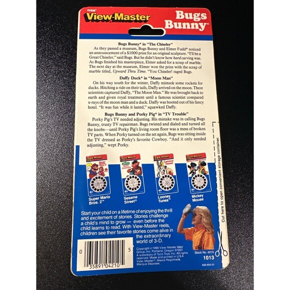 Vintage 1990 Tyco View-Master 3D Bugs Bunny Reel Set – Sealed - Picture 2 of 6